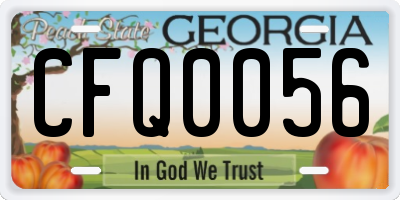 GA license plate CFQ0056
