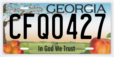 GA license plate CFQ0427