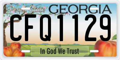 GA license plate CFQ1129