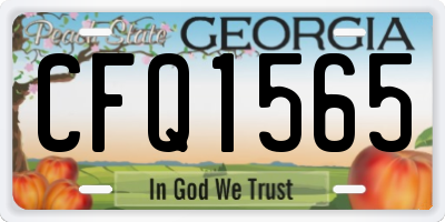 GA license plate CFQ1565