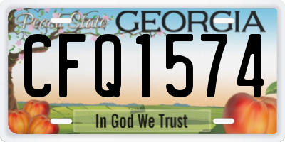GA license plate CFQ1574