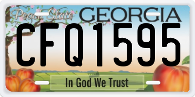 GA license plate CFQ1595