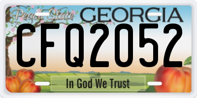 GA license plate CFQ2052