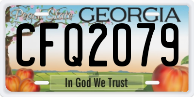 GA license plate CFQ2079