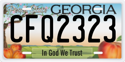 GA license plate CFQ2323