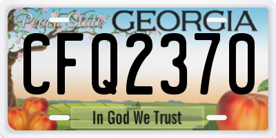GA license plate CFQ2370