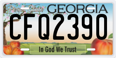 GA license plate CFQ2390