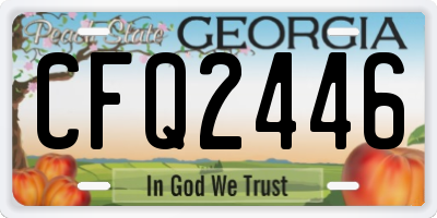 GA license plate CFQ2446