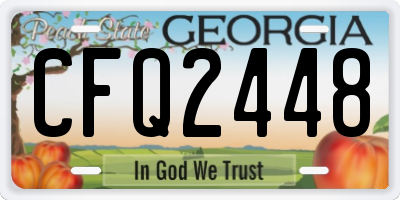 GA license plate CFQ2448