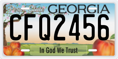 GA license plate CFQ2456