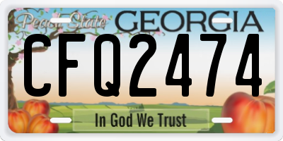 GA license plate CFQ2474