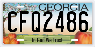 GA license plate CFQ2486