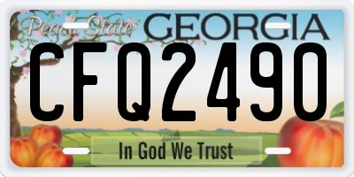 GA license plate CFQ2490