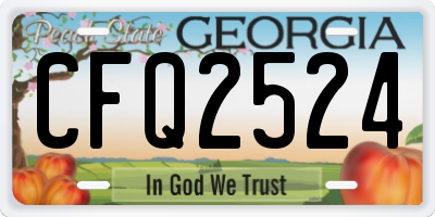 GA license plate CFQ2524