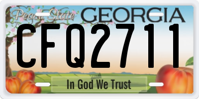 GA license plate CFQ2711