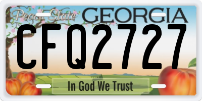 GA license plate CFQ2727