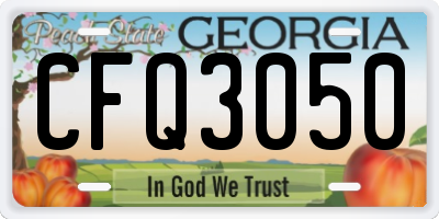 GA license plate CFQ3050