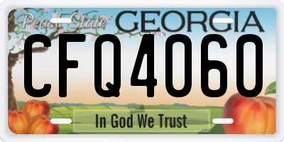 GA license plate CFQ4060