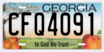 GA license plate CFQ4091