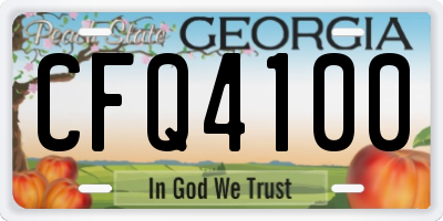 GA license plate CFQ4100