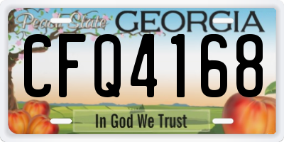 GA license plate CFQ4168