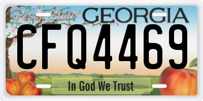 GA license plate CFQ4469