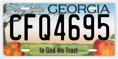 GA license plate CFQ4695