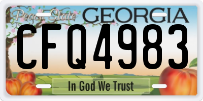 GA license plate CFQ4983