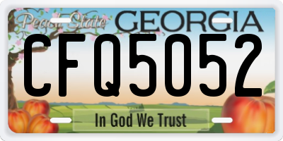 GA license plate CFQ5052