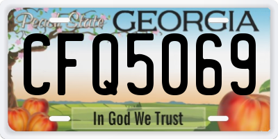 GA license plate CFQ5069