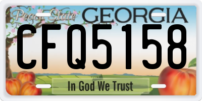 GA license plate CFQ5158