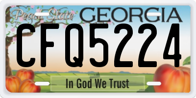 GA license plate CFQ5224