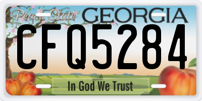 GA license plate CFQ5284