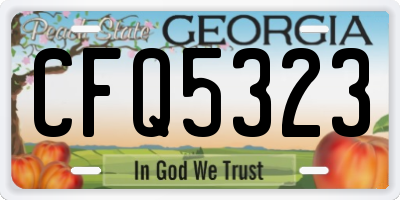 GA license plate CFQ5323