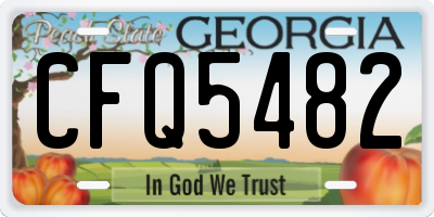 GA license plate CFQ5482