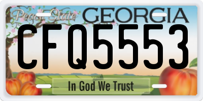 GA license plate CFQ5553