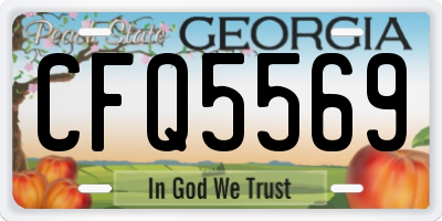 GA license plate CFQ5569