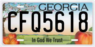GA license plate CFQ5618