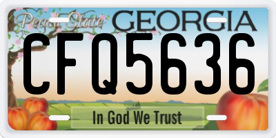 GA license plate CFQ5636