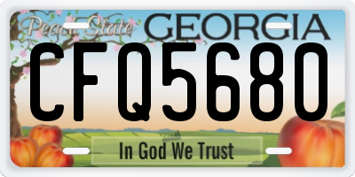 GA license plate CFQ5680