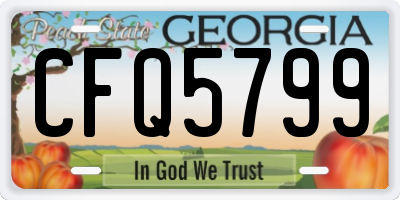 GA license plate CFQ5799