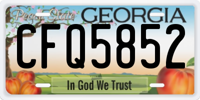 GA license plate CFQ5852