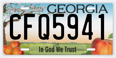 GA license plate CFQ5941
