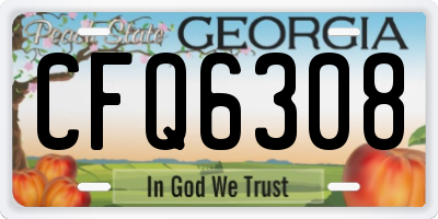 GA license plate CFQ6308