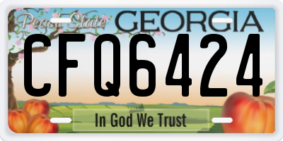 GA license plate CFQ6424
