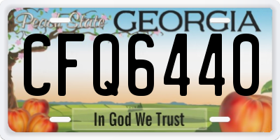 GA license plate CFQ6440