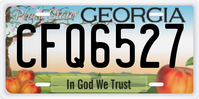 GA license plate CFQ6527