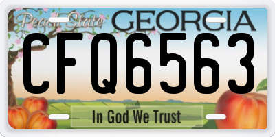 GA license plate CFQ6563