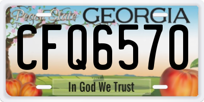 GA license plate CFQ6570
