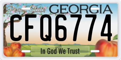 GA license plate CFQ6774